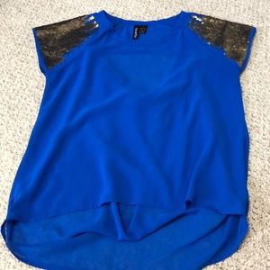 Open back chiffon blouse!